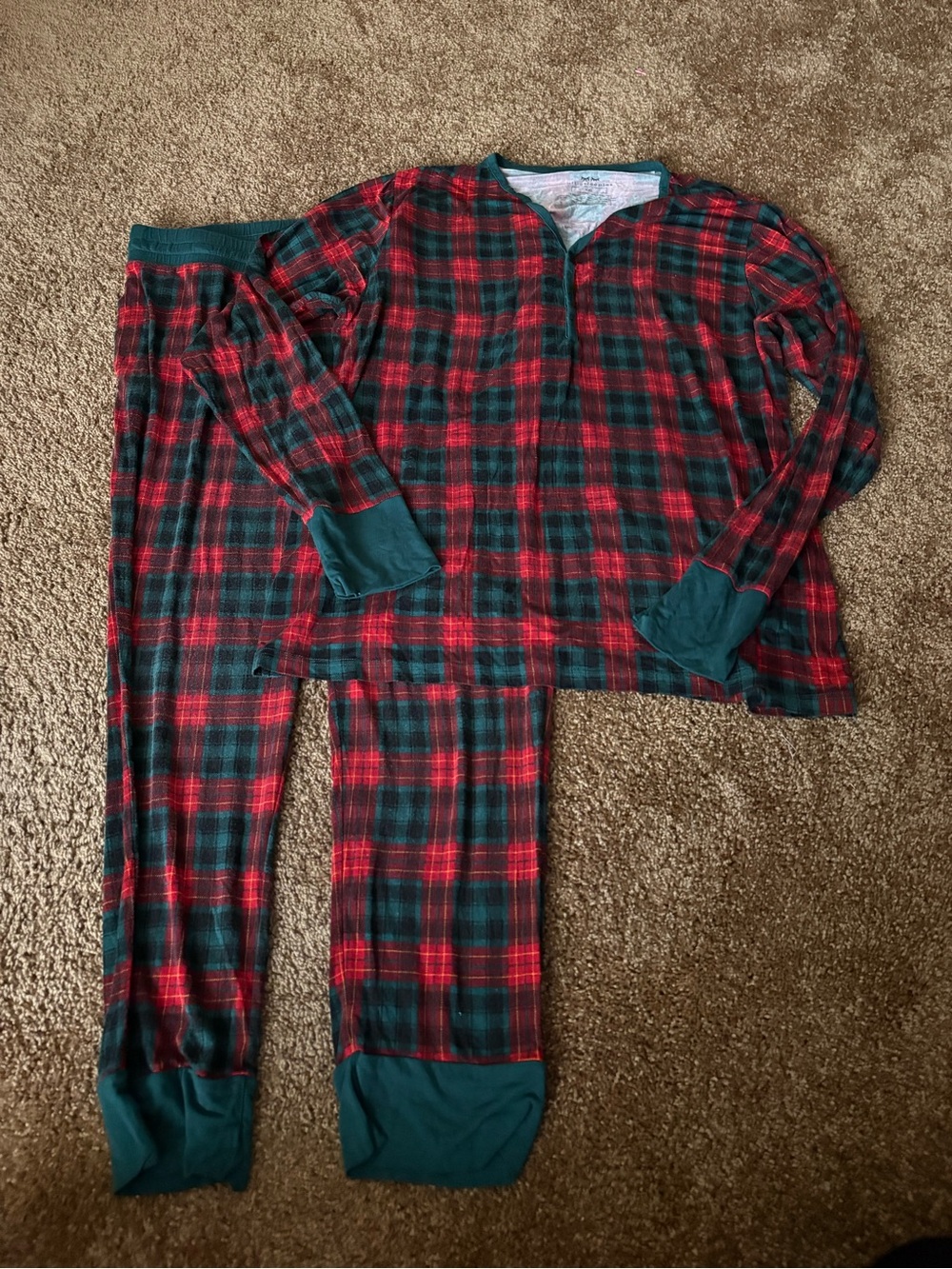 Women’s Little Sleepies Bamboo Red and Green Plaid Pajama Set